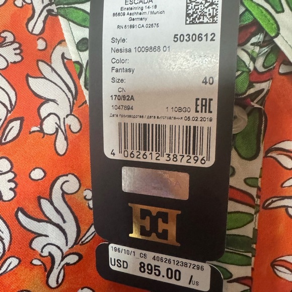 Escada 💯 Silk Blouse - Picture 3 of 9